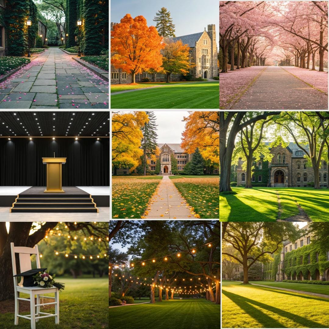 Graduation Photo Backgrounds: Outdoor Nature Scenes (digital Download ...