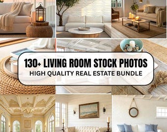 Living Room Interior Stock Photos | Real Estate Marketing Bundle (137 Images)