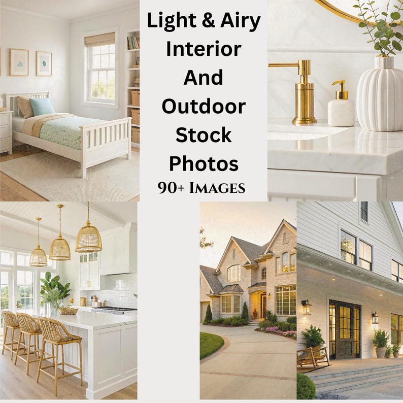 90 Interior Light & Airy Stock Photos | Real Estate Marketing Photo Bundle | Stock Home Images | 90 Premium Interiors | Real Estate Images, TheAgentSiteShop