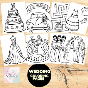 Kids Wedding Activity Book: Coloring Pages & Games (Printable)