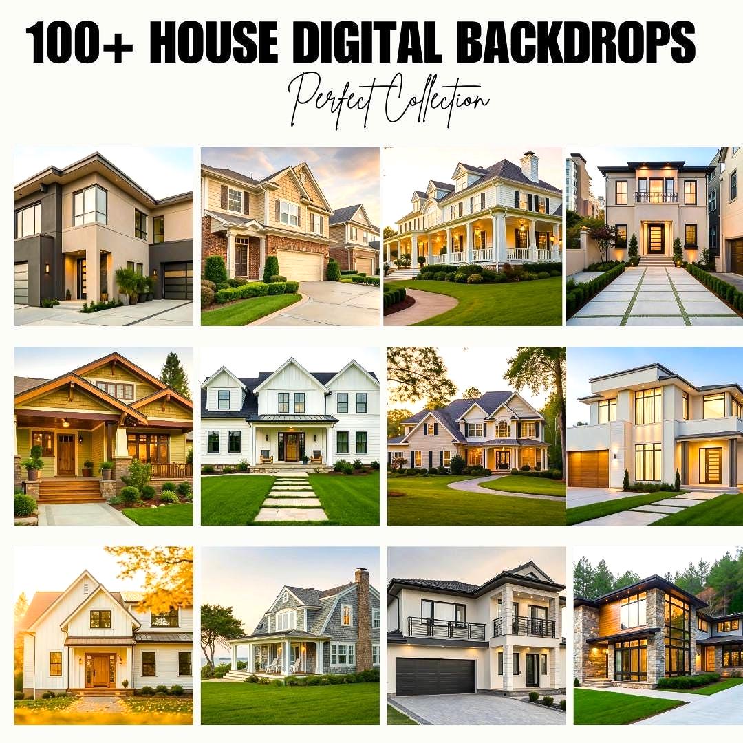 104 House Digital Backdrop Bundle – Real Estate Headshot Backgrounds – Branding Photography – Instant Download JPEGs