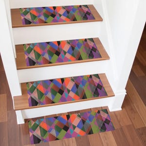 Treppenmatte, Mustermatte, Treppenteppich, Treppenlauffläche, Design-Treppenstufe, Treppenläufer für Stufen, Innen- und Außentreppe