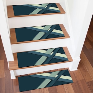 Abstrakte Treppenmatte, Geometrischer Treppenteppich, Muster-Treppenteppich, Design-Treppenstufe, Indoor Outdoor-Treppenstufe