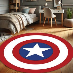 Captain America Rug,Avengers,Kids Room Rug,Area Rug,Themed Rug,Home Decor Rug,Cool Rug,Youth Rooms Rug,3x5 Carpet,AmericaAction Rug,Star Rug