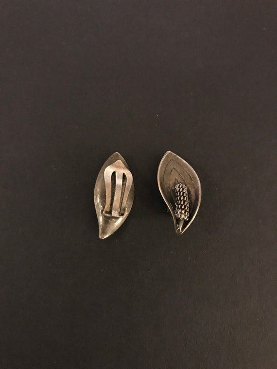 60s Modernist A & K Denmark Sterling Silver Clip … - image 2