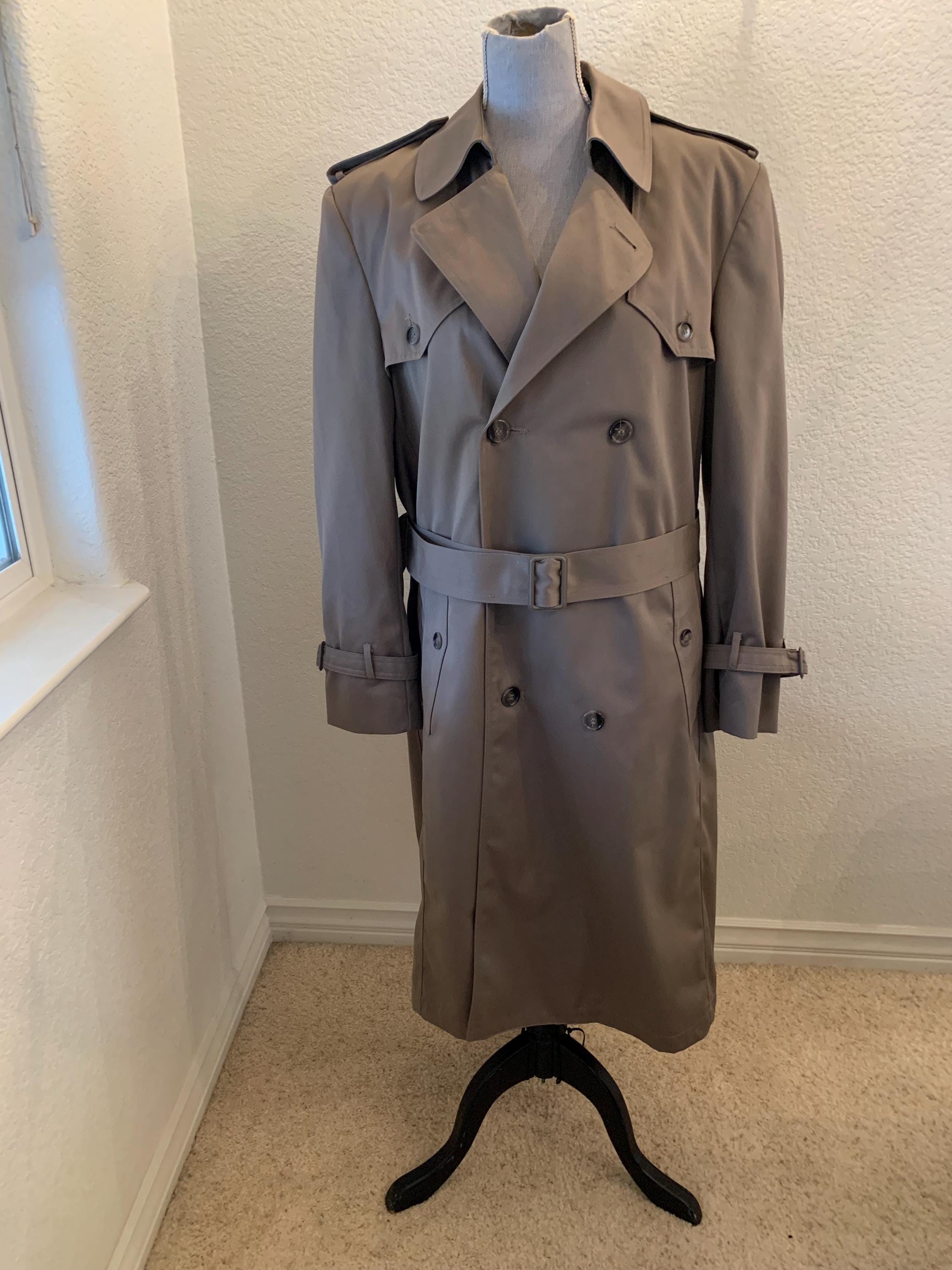 70s London Towne Trench Coat Zip Lining All Weather Menswear Old 