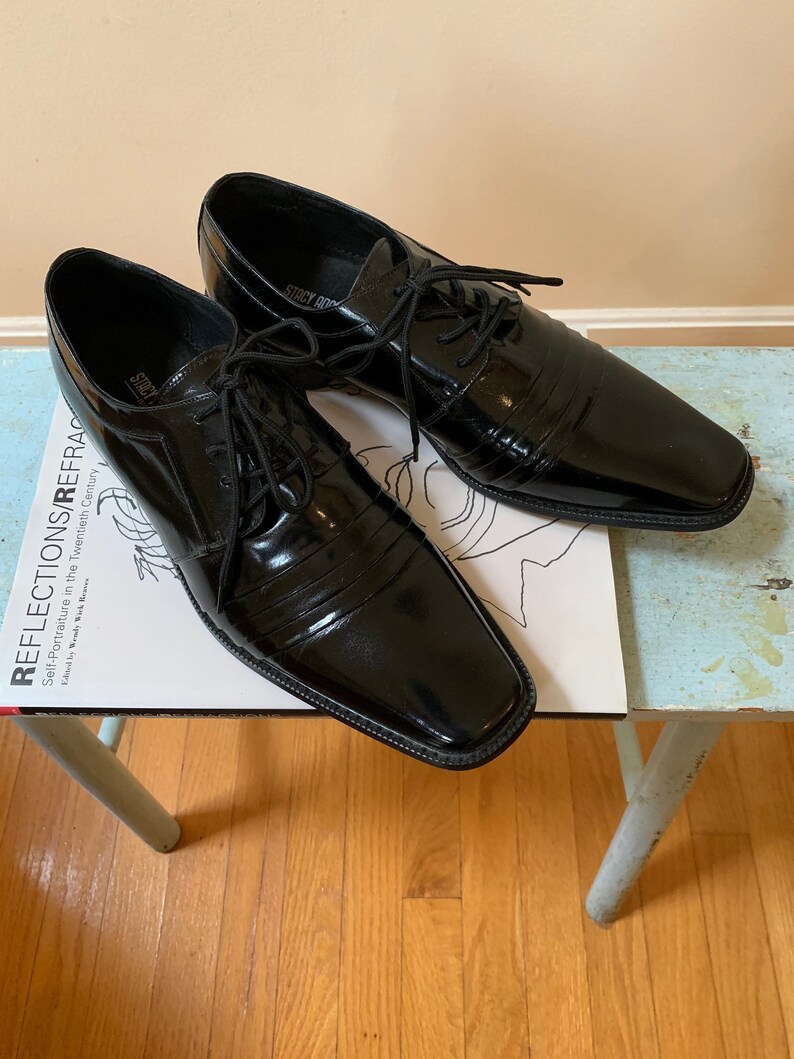stacy adams patent leather tuxedo shoes