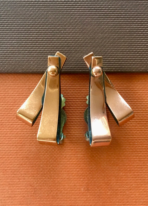 50s Renoir Copper Earrings Signed