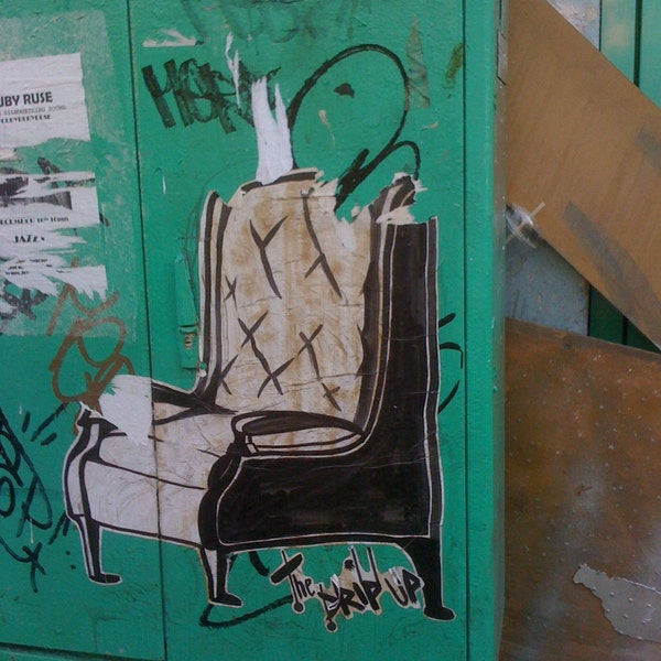 Market Chair TEL AVIV Graffiti Photo Street Art Urban Decay Flipping Gypsy Photography signed phipps y moran Ready To Frame
