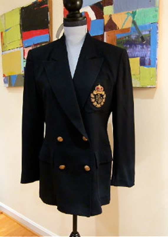 polo blazer with crest