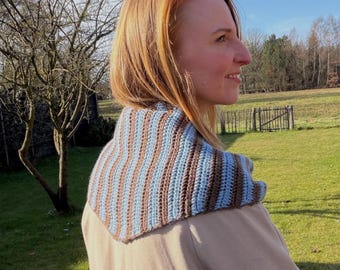 Triangle Scarf Crochet Pattern Libby | Triangle Shawl Wrap and Hooded Scarf
