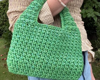 Suzy Bag Crochet Pattern: Beginner Friendly Festive Tote Shoulder Bag, DIY Pouch (English PDF Pattern)