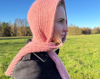 Patrón de crochet para bufanda con capucha Liv, capucha inspirada en Sophie, capa con capucha de dos largos incluidos, pasamontañas con aspecto de tejido, patrón de crochet fácil para Scoodie