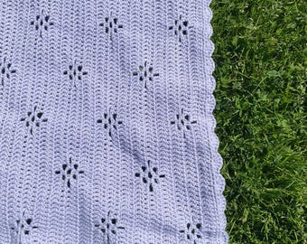 Baby Blanket Crochet Pattern: Beginner Easy Afghan (PDF) - Call the Midwife Flower throw