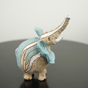 Ceramic elephant, Elephant figure sculpture, Figurines elephant, Elephant lover gift, Elephant statue, House warming gift, One Of A Kind