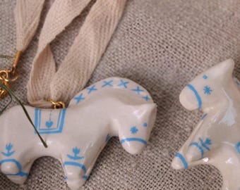 Handmade Ceramic Horse Necklace, Ukrainian Jewelry, Horse Lover Gift