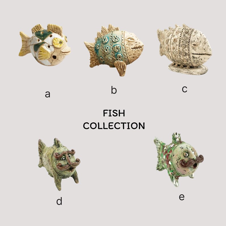 Fish Figure Sculpture, Authentic Ceramic Fish, Figurines Fish, Fish ...