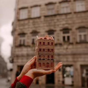 Ceramic House Tealight Candle Holder, Belgium ceramic house, Ceramic house tealight, Christmas village houses, Historic Building