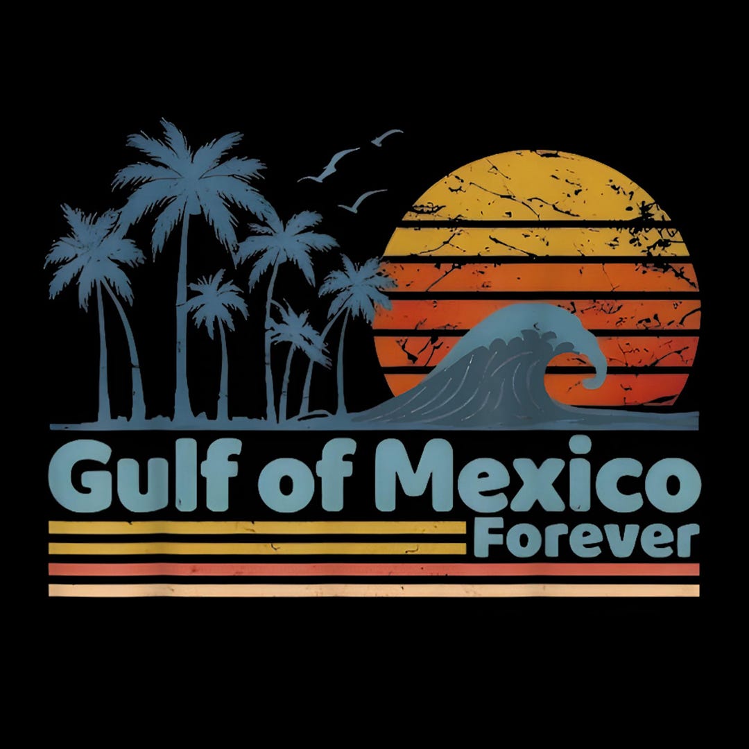 Retro Gulf of Mexico Forever Png, Gulf Coast Png, Texas Alabama ...