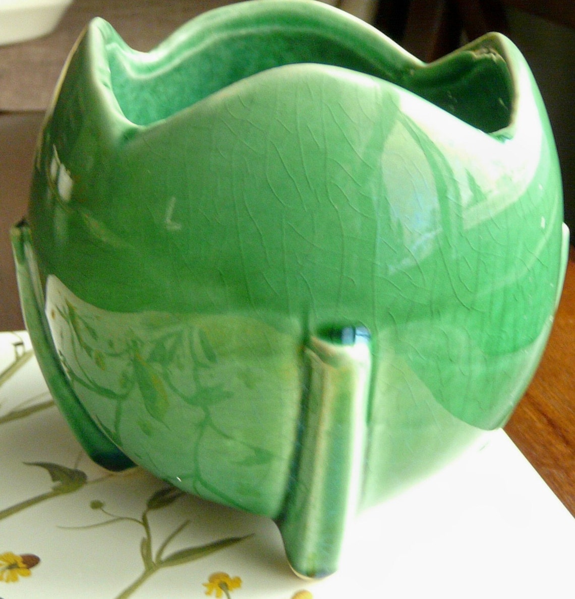 Small Green Nelson McCoy Planter Vintage 1930's or | Etsy