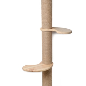 Wall Mounted Cat Climbing Tower: Sisal Scratch Post, Space Saving Cat Tree