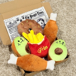 Dog Toy Set: Plush Squeaky Toys, Dog Gift Box