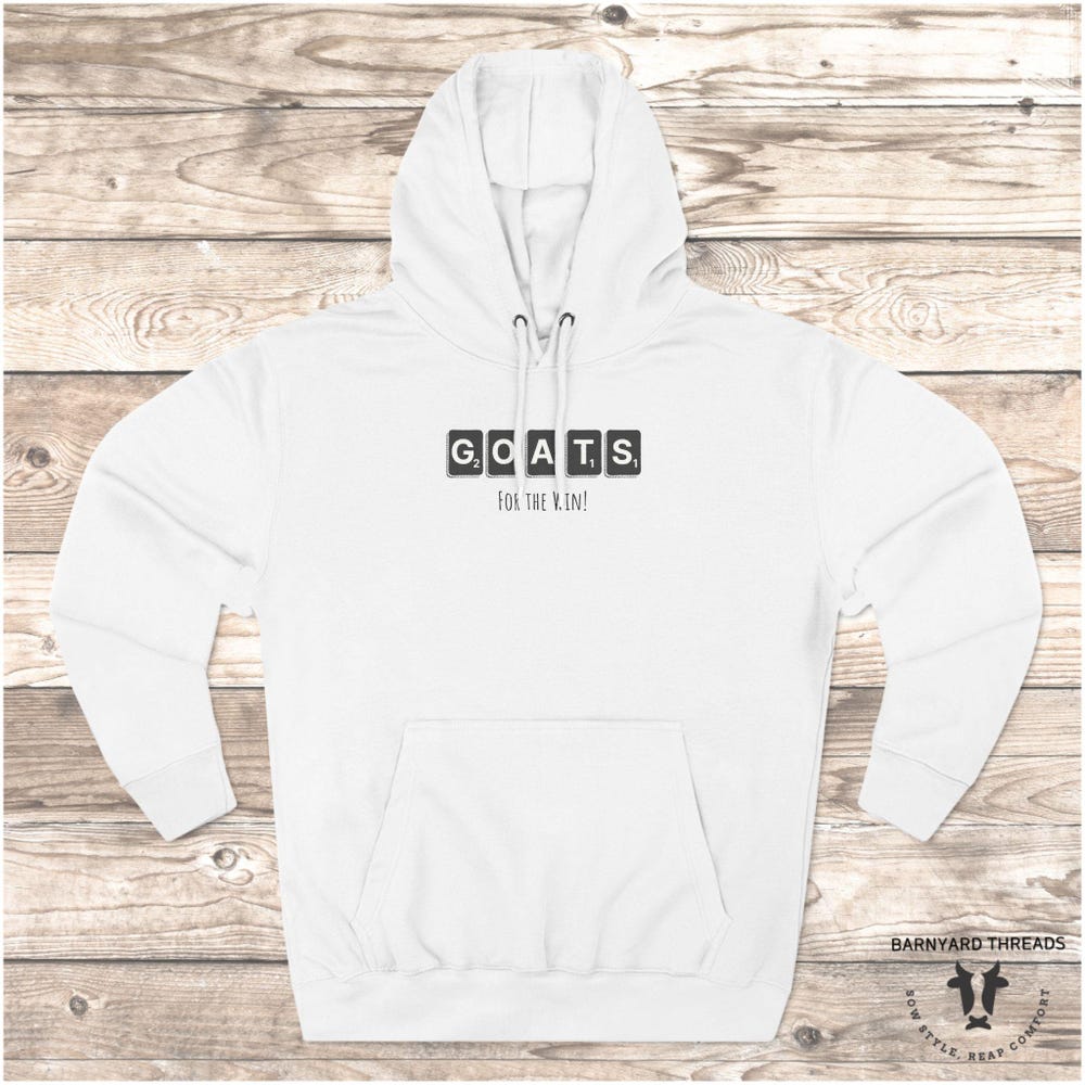 Goat Scrabble, Hoodie, Cute Goat Hoodie, Funny Goat Hoodie , Farm Animal Hoodie, Goat Lover Hoodie, Women Hoodie, Gift For Her, Goat Livingmall