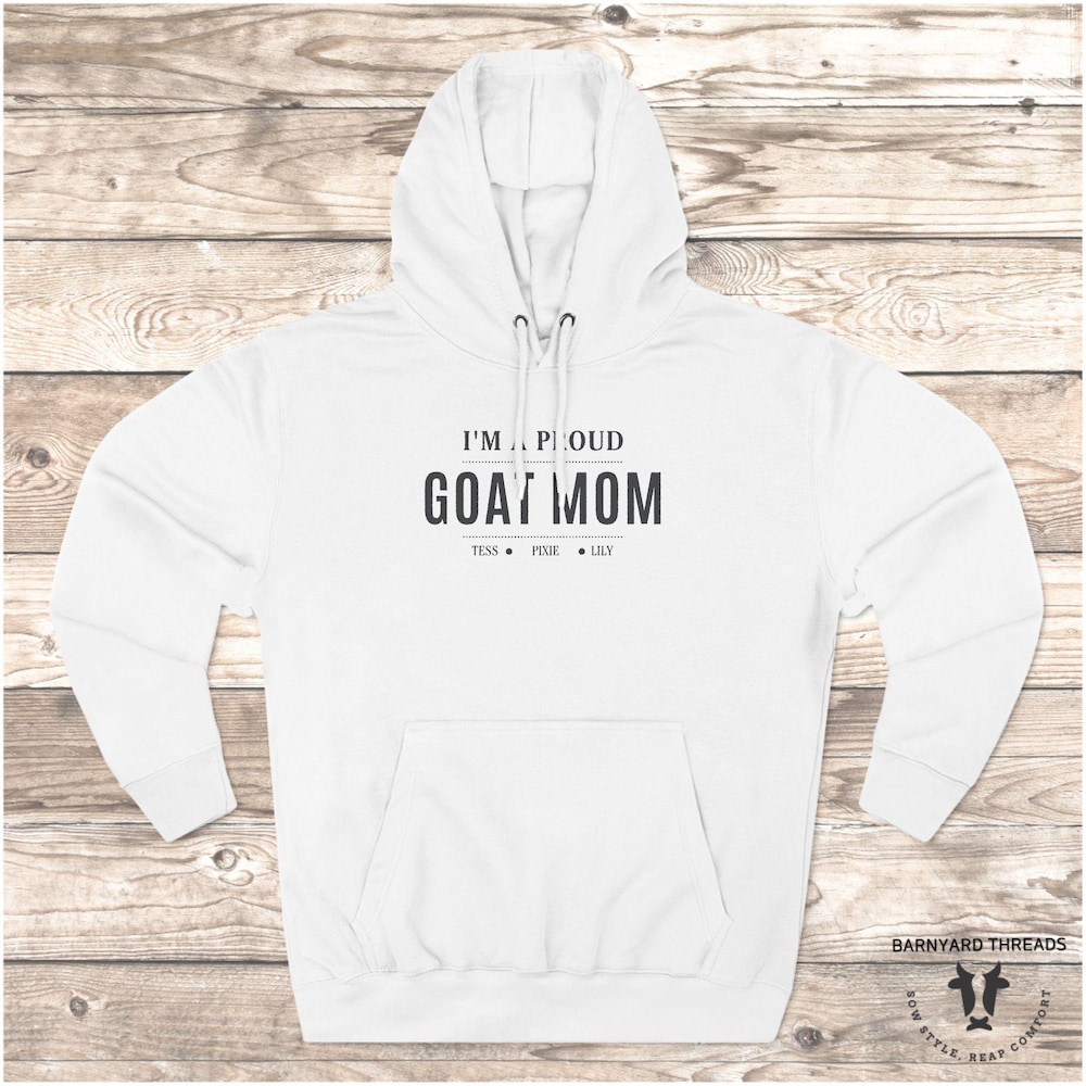 Goat Mom, Goat Hoodie, Cute Goat Hoodie, Funny Goat Hoodie , Farm Animal Hoodie, Goat Lover Hoodie, Women Hoodie, Gift For Her, Goat Love Livingmall