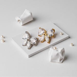 18G/16G Titanium Bow Tie Stud Earring • Tragus Earring • Helix • Cartilage • Internally threaded • Flat Back Earring • Gift for Her