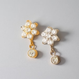 18G/16G Titanium Dangle Stud Earring • Tragus Earring • Helix • Cartilage • Internally threaded • Flat Back Earring• Gift for Her