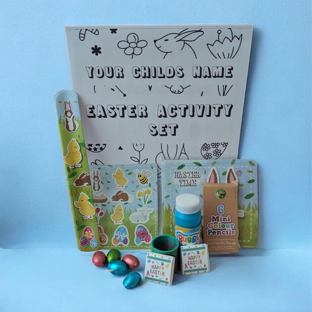 Personalised Easter Activity Pack for Kids, Easter Crafts for Kids ...