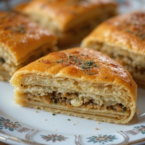 Handmade Turkish Börek Pastry: Cheesy or Potato Filling (2 Pieces per Pack)
