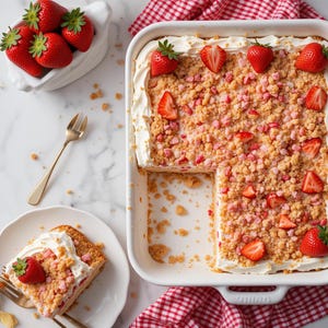 BEST RECIPE for Easy Strawberry Crunch Tres Leches Cake | Instant PDF Download | Homemade Dessert | Party-Perfect & Beginner-Friendly