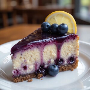 Best Recipe for Lemon Blueberry Cheesecake Cake | Creamy Layered Dessert | Instant PDF Digital Download
