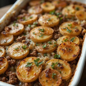 Cheesy Hamburger Potato Casserole Recipe: Easy Comfort Food (PDF Download)
