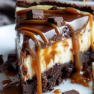 Caramel Brownie Cheesecake Recipe (Digital Download)