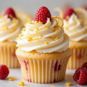 Raspberry Lemon Heaven Cupcakes Recipe PDF | Easy Fruity Party Dessert | Light & Zesty Treat | Instant Download | Printable Recipe