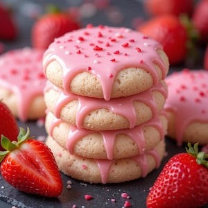 Best Melt-in-Your-Mouth Strawberry Cookies Recipe | Instant PDF Download | Soft, Sweet & Delicious Berry Treats | Easy Fruity Dessert