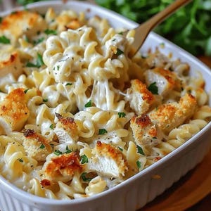 NAJLEPSZY PRZEPIS na zapiekankę makaronową z kurczakiem, czosnkiem i parmezanem Pobierz.