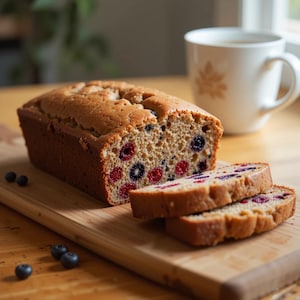 MIGLIORE RICETTA per il pane alla banana e fragole con mirtilli / Download PDF istantaneo / Ricetta di cottura facile / Perfetta per colazione, cena,