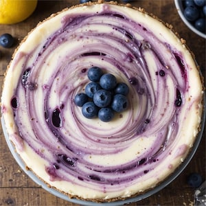 Best Lemon Blueberry Swirl Cheesecake Recipe – Instant PDF Download, Creamy Fruity Dessert, Easy Gourmet Bake