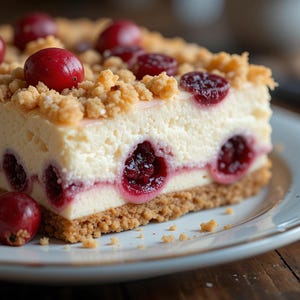 Best Cranberry Streusel Cheesecake Bars Recipe PDF | Holiday Dessert | Gourmet Cheesecake Squares | Easy Baking Treat | Instant Download