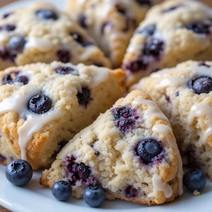 Best Recipe for Sweet Blueberry Biscuits with Lemon Glaze | Easy Breakfast Treat | Instant Digital PDF Download