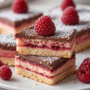 Raspberry Caramel Millionaire’s Shortbread Recipe PDF | Elegant Dessert Bars | Instant Digital Download | Printable Gourmet Recipe