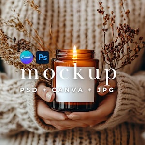 Amber Jar Candle Mockup Psd Amber Glass Candle Mockup Amber Candle Mockup Bundle Scented Soy Candle Label Mockups Candle Mockup with Hand