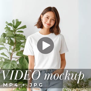 T-Shirt Video Mockup for T-Shirt Mockup on Girl Video Mockup T-Shirt Listing Video Mockup Bella Video Mockup Apparel Mockup for POD Store