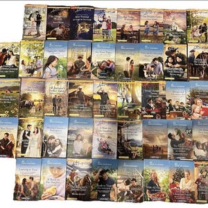 Harlequin Romance Book Novel Love Inspired LARGER PRINT Paperback Lot Set 43