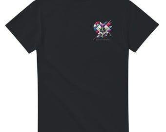 Schottisches Distel T-Shirt: Abstraktes Schottland Herz Design