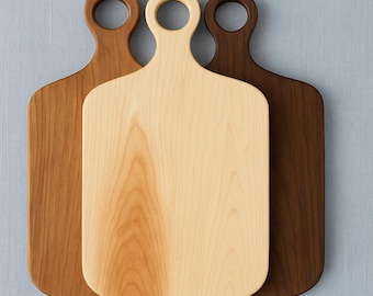 Handcrafted Cutting Board: Choose Black Walnut, Cherry, or Hard Maple | One-Piece | No Glue | No Microplastic |  Food Prep | Kitchen Decor