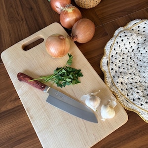 Wide Hard Maple Cutting Board - Handcrafted | One-Piece | Organic | Food-Safe | Daily Food Prep | Kitchen Decor